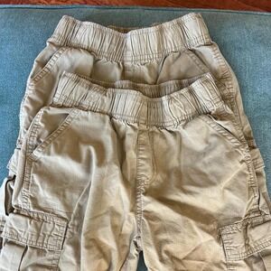Tan 2-pack cargo‎ shorts for kids size 7 children's place adjustable waist band